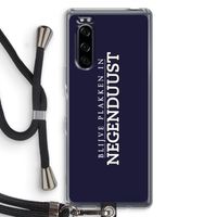 Blijve plakken in Negenduust: Sony Xperia 5 Transparant Hoesje met koord