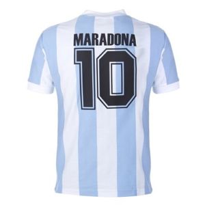 Argentina Retro Football Shirt WC 1986 + Maradona 10