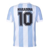 Argentina Retro Football Shirt WC 1986 + Maradona 10 - thumbnail