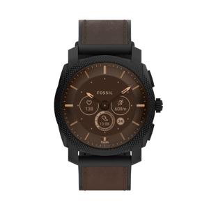 Horlogeband Fossil FTW7068 Leder Donkerbruin 24mm