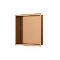 Inbouwnis Luca Sanitair 30x30x6,5 cm RVS Geborsteld Koper PVD Luca Sanitair