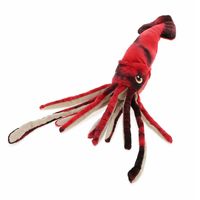 Keel Toys pluche inktvis/octopus knuffeldier - rood - zwemmend - 25 cm - Knuffel zeedieren
