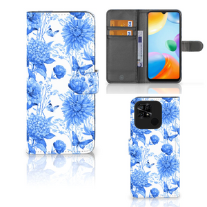 Hoesje voor Xiaomi Redmi 10C Flowers Blue