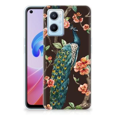 OPPO A96 | OPPO A76 | TPU Hoesje | Pauw met Bloemen