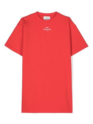 Les Coyotes De Paris robe à logo imprimé - Rouge
