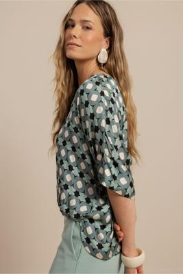 Studio Anneloes Dita Circle Top 13556 T-shirt Korte Mouw 9997 Multi Color