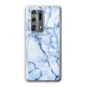 Blauw marmer: Huawei P40 Pro Plus Transparant Hoesje