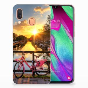 Samsung Galaxy A40 Siliconen Back Cover Amsterdamse Grachten