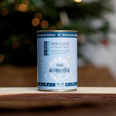 alsa-nature XMAS Kip & Eend met kastanjes en peer, 400 g, Aantal: 12 x 400 g