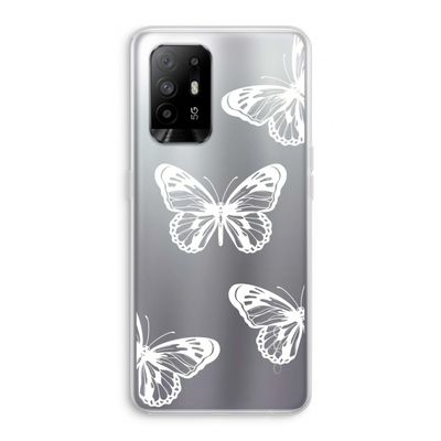 White butterfly: Oppo A95 5G Transparant Hoesje