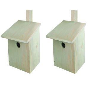 3x stuks doe-het-zelf houten vogelhuisjes/nestkasten 23 cm