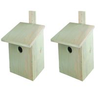 3x stuks doe-het-zelf houten vogelhuisjes/nestkasten 23 cm - thumbnail