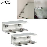 5 STKS dubbel gat aluminiumlegering glas bevestigings clip L 16mm