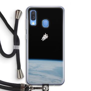 Alone in Space: Samsung Galaxy A40 Transparant Hoesje met koord