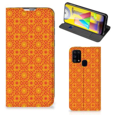 Samsung Galaxy M31 | Hoesje met Magneet | Batik Oranje