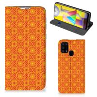 Samsung Galaxy M31 | Hoesje met Magneet | Batik Oranje