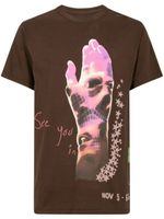 Travis Scott t-shirt à imprimé graphique - Marron