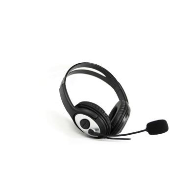 Hoofdtelefoon met microfoon CoolBox COO-AUM-01 Zwart Zilverkleurig