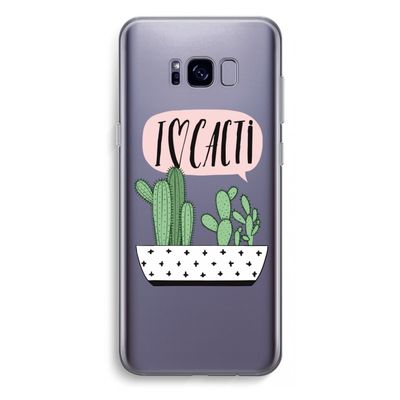 I love cacti: Samsung Galaxy S8 Plus Transparant Hoesje