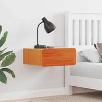 Wandbevestigde nachttafel met lade Wasbruin 39 x 34 x 16.5 cm