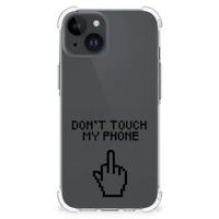 iPhone 15 Anti Shock Case Finger Don&apos;t Touch My Phone