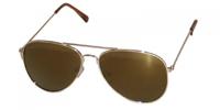 HIP Classic pilotenbril goudkleurig / bruin