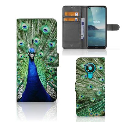 Nokia 3.4 | Telefoonhoesje | Met pasjeshouder | Pauw