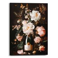 Reinders - Champagne Flowers - Canvas Schilderij 70x50cm