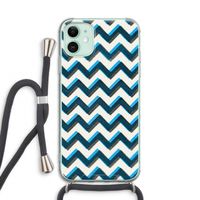 Onderbroken lijn: iPhone 11 Transparant Hoesje met koord
