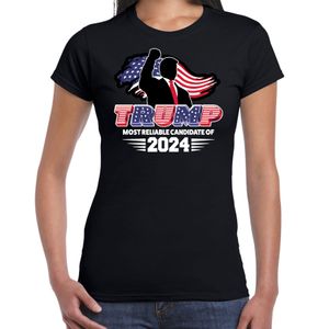 T-shirt Trump dames - Most reliable candidate - grappig voor carnaval