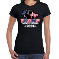 T-shirt Trump dames - Most reliable candidate - grappig voor carnaval - thumbnail