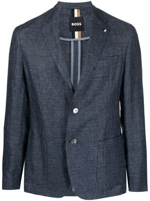 BOSS blazer à simple boutonnage - Bleu