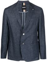 BOSS blazer à simple boutonnage - Bleu