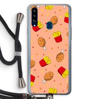 Chicken 'n Fries: Samsung Galaxy A20s Transparant Hoesje met koord Chicken 'n Fries: Samsung Galaxy A20s Transparant Hoesje met koord