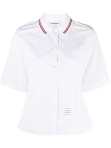 Thom Browne chemise en coton à plis marqués - Blanc