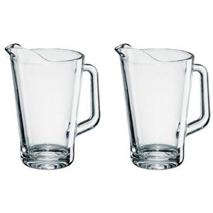 3x Glazen water karaffen/pitchers van 1,5 L Conic