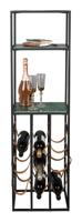 Dutchbone Wijnkast 'Mil' Groen marmer, 125.5 x 36cm