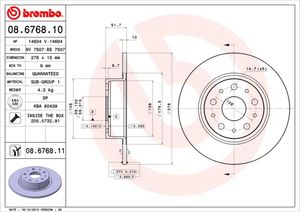 Remschijf BREMBO, Remschijftype: Massief, u.a. für Lancia, Alfa Romeo