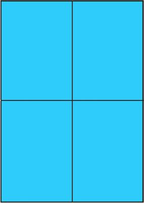 Blauwe A4 etiketten 105 x 148 mm 100 vel Sorex