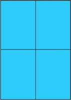 Blauwe A4 etiketten 105 x 148 mm 100 vel Sorex