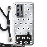 Eyes pattern: Huawei P40 Pro Plus Transparant Hoesje met koord