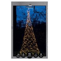 Vlaggenmast kerstboom met ster - kerstverlichting - 480 leds - 320 cm - warm wit