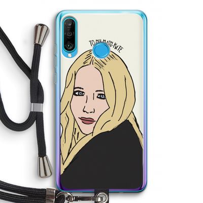 Mary Kate: Huawei P30 Lite Transparant Hoesje met koord