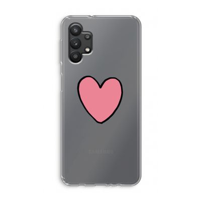 Hartje: Samsung Galaxy A32 5G Transparant Hoesje