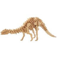 Houten 3D puzzel apatosaurus/langnek dinosaurus 38 cm - 3D puzzels - thumbnail