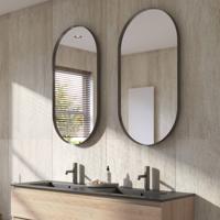 Ben Vita Spiegel 50x4x100 cm Geborsteld Metal Black