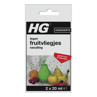 HG X fruitvliegjesval navul 20ml 2 Stuks
