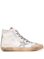 Golden Goose baskets montantes en cuir - Blanc
