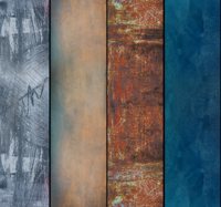 Slaapkamer behang met abstracte kunst