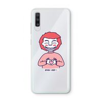 Hartje: Samsung Galaxy A70 Transparant Hoesje